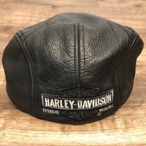 Harley Davidson Newsboy Leather Hat